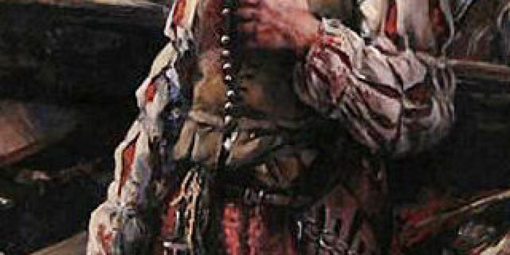 Cuadro «Cervantes en Lepanto» de Ferrer Dalmau, representa al joven soldado herido en el fragor de la batalla